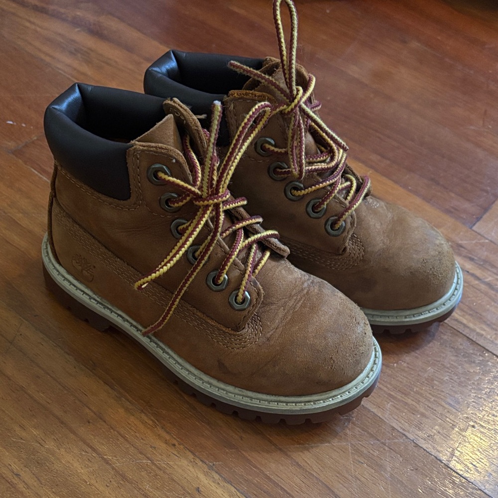 Timberland Kids Tan Leather Boots
